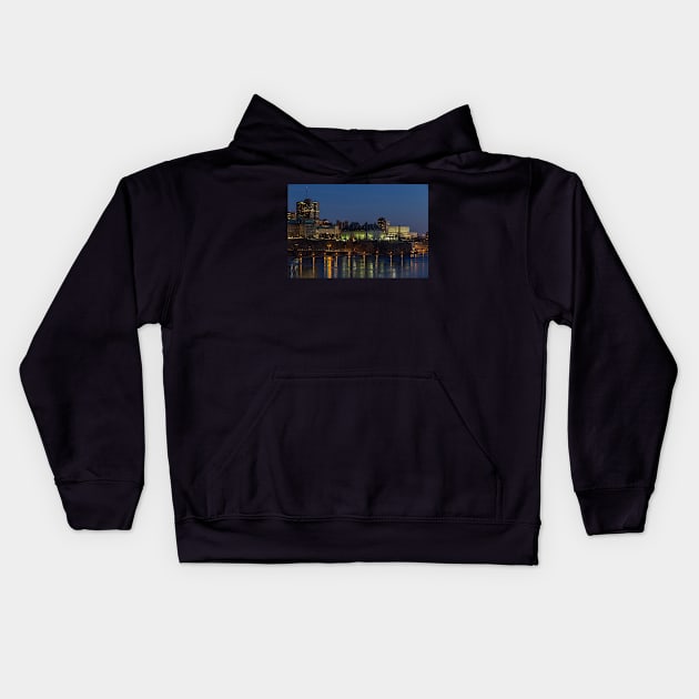 City scape at night Kids Hoodie by josefpittner